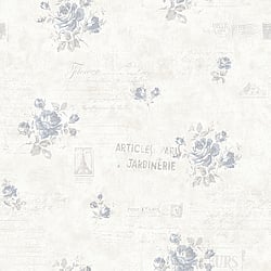 Galerie Wallcoverings Product Code: G45081 - Vintage Roses Wallpaper Collection Galerie Wallcoverings Product Code G45081 - Vintage Roses Wallpaper Collection - Blue Cream Colours - Postcard Florals Design