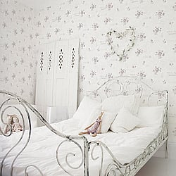 Galerie Wallcoverings Product Code: G45082 - Vintage Rose Wallpaper Collection Galerie Wallcoverings Product Code G45082 - Vintage Rose Wallpaper Collection - Burgundy Pink Cream Colours - Postcard Florals Design