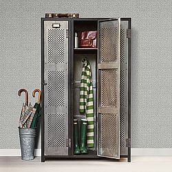 Galerie Wallcoverings Product Code: G45176 - Nostalgie Wallpaper Collection Galerie Wallcoverings Product Code G45176 - Nostalgie Wallpaper Collection - Silver Grey Colours - Diamond Plate Design