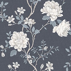 Galerie Wallcoverings Product Code: G45303 - Vintage Roses Wallpaper Collection Galerie Wallcoverings Product Code G45303 - Vintage Roses Wallpaper Collection - Dark Blue Beige Colours - Magnolia Design