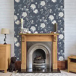 Galerie Wallcoverings Product Code: G45303 - Vintage Roses Wallpaper Collection Galerie Wallcoverings Product Code G45303 - Vintage Roses Wallpaper Collection - Dark Blue Beige Colours - Magnolia Design