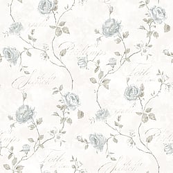 Galerie Wallcoverings Product Code: G45326 - Vintage Roses Wallpaper Collection Galerie Wallcoverings Product Code G45326 - Vintage Roses Wallpaper Collection - Blue Cream Colours - Trailing Rose Design