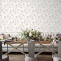 Galerie Wallcoverings Product Code: G45327 - Vintage Roses Wallpaper Collection Galerie Wallcoverings Product Code G45327 - Vintage Roses Wallpaper Collection - Dark Pink Colours - Trailing Rose Design