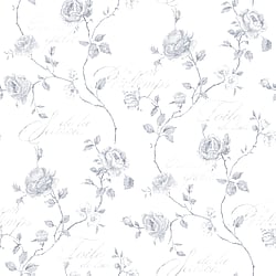 Galerie Wallcoverings Product Code: G45328 - Vintage Roses Wallpaper Collection Galerie Wallcoverings Product Code G45328 - Vintage Roses Wallpaper Collection - Grey Colours - Trailing Rose Design
