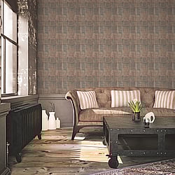 Galerie Wallcoverings Product Code: G45330 - Grunge Wallpaper Collection Galerie Wallcoverings Product Code G45330 - Grunge Wallpaper Collection - Bronze Colours - Steel Plates Design