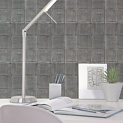 Galerie Wallcoverings Product Code: G45333 - Grunge Wallpaper Collection Galerie Wallcoverings Product Code G45333 - Grunge Wallpaper Collection - Grey Colours - Metal Grate Design