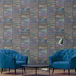 Galerie Wallcoverings Product Code: G45342 - Grunge Wallpaper Collection Galerie Wallcoverings Product Code G45342 - Grunge Wallpaper Collection - Blue Brown Green Black Colours - Wood Design