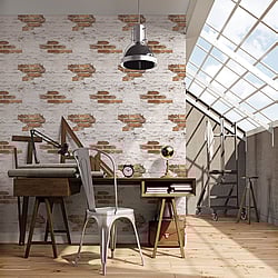 Galerie Wallcoverings Product Code: G45352 - Grunge Wallpaper Collection Galerie Wallcoverings Product Code G45352 - Grunge Wallpaper Collection - Beige Brown Colours - Exposed Brick Design