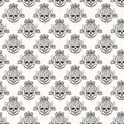 Galerie Wallcoverings Product Code: G45365 - Grunge Wallpaper Collection Galerie Wallcoverings Product Code G45365 - Grunge Wallpaper Collection - Grey Silver Black Colours - Grunge Skull Design