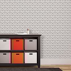 Galerie Wallcoverings Product Code: G45366 - Grunge Wallpaper Collection Galerie Wallcoverings Product Code G45366 - Grunge Wallpaper Collection - Silver White Black Colours - Grunge Skull Design