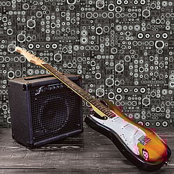 Galerie Wallcoverings Product Code: G45368 - Grunge Wallpaper Collection Galerie Wallcoverings Product Code G45368 - Grunge Wallpaper Collection - Black Silver Colours - Speakers Design