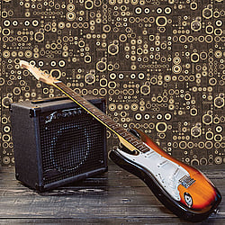 Galerie Wallcoverings Product Code: G45369 - Grunge Wallpaper Collection Galerie Wallcoverings Product Code G45369 - Grunge Wallpaper Collection - Brown Gold Colours - Speakers Design