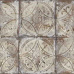 Galerie Wallcoverings Product Code: G45373 - Grunge Wallpaper Collection Galerie Wallcoverings Product Code G45373 - Grunge Wallpaper Collection - Cream Grey Bronze Colours - Ornate Tile Design