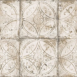 Galerie Wallcoverings Product Code: G45374 - Grunge Wallpaper Collection Galerie Wallcoverings Product Code G45374 - Grunge Wallpaper Collection - Beige Colours - Ornate Tile Design