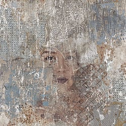 Galerie Wallcoverings Product Code: G45381 - Grunge Wallpaper Collection Galerie Wallcoverings Product Code G45381 - Grunge Wallpaper Collection - Blue Brown Grey Colours - Industrial Collage Design