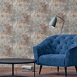 Galerie Wallcoverings Product Code: G45381 - Grunge Wallpaper Collection Galerie Wallcoverings Product Code G45381 - Grunge Wallpaper Collection - Blue Brown Grey Colours - Industrial Collage Design