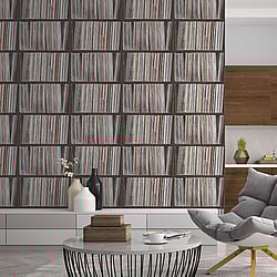 Galerie Wallcoverings Product Code: G45385 - Grunge Wallpaper Collection Galerie Wallcoverings Product Code G45385 - Grunge Wallpaper Collection - Black Multi-Coloured Colours - Lp Shelf Design