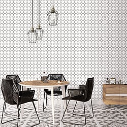Galerie Wallcoverings Product Code: G45405 - Just Kitchens Wallpaper Collection Galerie Wallcoverings Product Code G45405 - Just Kitchens Wallpaper Collection - Black White Colours - Bee Hive Design