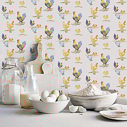 Galerie Wallcoverings Product Code: G45416 - Just Kitchens Wallpaper Collection Galerie Wallcoverings Product Code G45416 - Just Kitchens Wallpaper Collection - Blue Yellow Red Colours - Free Range Design