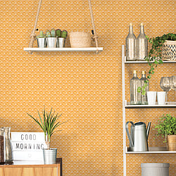 Galerie Wallcoverings Product Code: G45439 - Just Kitchens Wallpaper Collection Galerie Wallcoverings Product Code G45439 - Just Kitchens Wallpaper Collection - Orange Colours - Orange Scallop Design