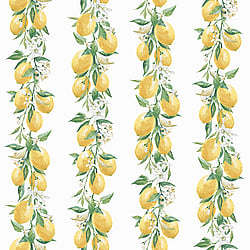 Galerie Wallcoverings Product Code: G45441 - Just Kitchens Wallpaper Collection Galerie Wallcoverings Product Code G45441 - Just Kitchens Wallpaper Collection - Yellow White Green Colours - Lemon Stripe Design