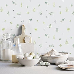 Galerie Wallcoverings Product Code: G45443 - Just Kitchens Wallpaper Collection Galerie Wallcoverings Product Code G45443 - Just Kitchens Wallpaper Collection - Green White Colours - Meadow Spot Design
