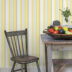 Galerie Wallcoverings Product Code: G45448 - Just Kitchens Wallpaper Collection Galerie Wallcoverings Product Code G45448 - Just Kitchens Wallpaper Collection - Yellow Green White Colours - Multi Stripe Design