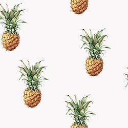 Galerie Wallcoverings Product Code: G45453 - Just Kitchens Wallpaper Collection Galerie Wallcoverings Product Code G45453 - Just Kitchens Wallpaper Collection - White Green Brown Colours - Pineapples Design