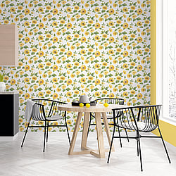 Galerie Wallcoverings Product Code: G45458 - Just Kitchens Wallpaper Collection Galerie Wallcoverings Product Code G45458 - Just Kitchens Wallpaper Collection - Yellow Green White Colours - Sunflower Trail Design