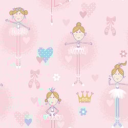 Galerie Wallcoverings Product Code: G56002 - Just 4 Kids 2 Wallpaper Collection Galerie Wallcoverings Product Code G56002 - Just 4 Kids 2 Wallpaper Collection - Pink Colours - Ballerinas Design