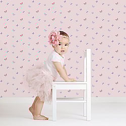 Galerie Wallcoverings Product Code: G56008 - Just 4 Kids 2 Wallpaper Collection Galerie Wallcoverings Product Code G56008 - Just 4 Kids 2 Wallpaper Collection - Pink Blue Purple Colours - Butterflies Design