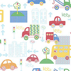 Galerie Wallcoverings Product Code: G56010 - Just 4 Kids 2 Wallpaper Collection Galerie Wallcoverings Product Code G56010 - Just 4 Kids 2 Wallpaper Collection - Red Blue Green Yellow Orange Colours - Traffic Design