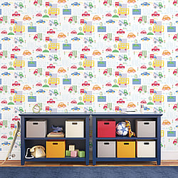 Galerie Wallcoverings Product Code: G56010 - Just 4 Kids 2 Wallpaper Collection Galerie Wallcoverings Product Code G56010 - Just 4 Kids 2 Wallpaper Collection - Red Blue Green Yellow Orange Colours - Traffic Design
