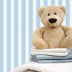 Galerie Wallcoverings Product Code: G56025 - Just 4 Kids 2 Wallpaper Collection Galerie Wallcoverings Product Code G56025 - Just 4 Kids 2 Wallpaper Collection - Blue White Colours - Regency Stripe Design