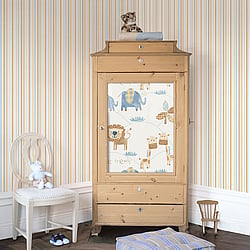 Galerie Wallcoverings Product Code: G56040 - Just 4 Kids 2 Wallpaper Collection Galerie Wallcoverings Product Code G56040 - Just 4 Kids 2 Wallpaper Collection - Blue Beige Colours - Washed Striped Design