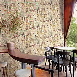 Galerie Wallcoverings Product Code: G56113 - Nostalgie Wallpaper Collection Galerie Wallcoverings Product Code G56113 - Nostalgie Wallpaper Collection - Red Colours - Champagne Posters Design