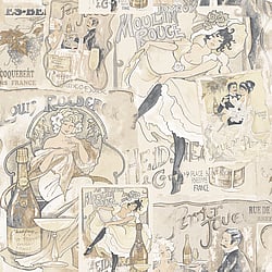 Galerie Wallcoverings Product Code: G56114 - Nostalgie Wallpaper Collection Galerie Wallcoverings Product Code G56114 - Nostalgie Wallpaper Collection - Beige Colours - Champagne Posters Design