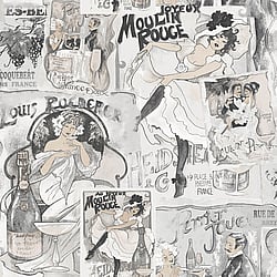 Galerie Wallcoverings Product Code: G56115 - Nostalgie Wallpaper Collection Galerie Wallcoverings Product Code G56115 - Nostalgie Wallpaper Collection - Silver Grey Colours - Champagne Posters Design