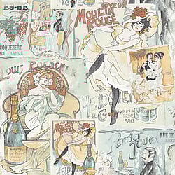 Galerie Wallcoverings Product Code: G56116 - Nostalgie Wallpaper Collection Galerie Wallcoverings Product Code G56116 - Nostalgie Wallpaper Collection - Green Colours - Champagne Posters Design