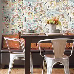 Galerie Wallcoverings Product Code: G56116 - Nostalgie Wallpaper Collection Galerie Wallcoverings Product Code G56116 - Nostalgie Wallpaper Collection - Green Colours - Champagne Posters Design