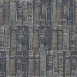 Galerie Wallcoverings Product Code: G56134 - Nostalgie Wallpaper Collection Galerie Wallcoverings Product Code G56134 - Nostalgie Wallpaper Collection - Silver Grey Colours - Library Books Design