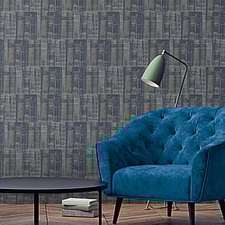 Galerie Wallcoverings Product Code: G56134 - Nostalgie Wallpaper Collection Galerie Wallcoverings Product Code G56134 - Nostalgie Wallpaper Collection - Silver Grey Colours - Library Books Design