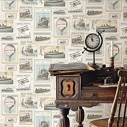 Galerie Wallcoverings Product Code: G56144 - Nostalgie Wallpaper Collection Galerie Wallcoverings Product Code G56144 - Nostalgie Wallpaper Collection - Beige Colours - Travel Design