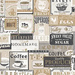 Galerie Wallcoverings Product Code: G56169 - Nostalgie Wallpaper Collection Galerie Wallcoverings Product Code G56169 - Nostalgie Wallpaper Collection - Beige Colours - Enamel Signs Design