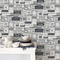 Galerie Wallcoverings Product Code: G56170 - Nostalgie Wallpaper Collection Galerie Wallcoverings Product Code G56170 - Nostalgie Wallpaper Collection - Silver Grey Colours - Enamel Signs Design
