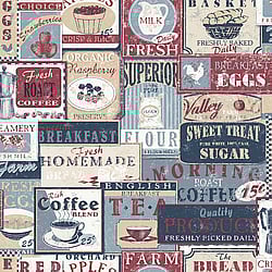 Galerie Wallcoverings Product Code: G56171 - Nostalgie Wallpaper Collection Galerie Wallcoverings Product Code G56171 - Nostalgie Wallpaper Collection - Blue Colours - Enamel Signs Design