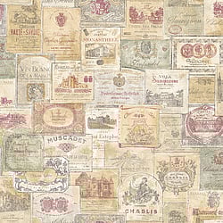 Galerie Wallcoverings Product Code: G56173 - Nostalgie Wallpaper Collection Galerie Wallcoverings Product Code G56173 - Nostalgie Wallpaper Collection - Beige Colours - Wine Labels Design