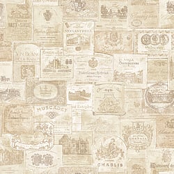Galerie Wallcoverings Product Code: G56174 - Nostalgie Wallpaper Collection Galerie Wallcoverings Product Code G56174 - Nostalgie Wallpaper Collection - Beige Colours - Wine Labels Design