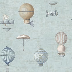 Galerie Wallcoverings Product Code: G56200 - Nostalgie Wallpaper Collection Galerie Wallcoverings Product Code G56200 - Nostalgie Wallpaper Collection - Blue Colours - Air Ships Design