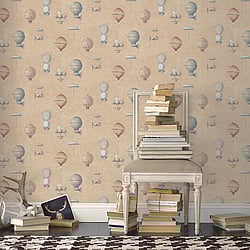Galerie Wallcoverings Product Code: G56203 - Nostalgie Wallpaper Collection Galerie Wallcoverings Product Code G56203 - Nostalgie Wallpaper Collection - Yellow Gold Colours - Air Ships Design